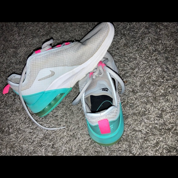 Turquoise, pink, and white Nike Air Max women’s tennis shoes, size 7. - Picture 4 of 4